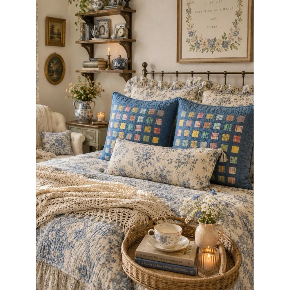 POTTERY BARN Quilted Euro Shams (2) 26